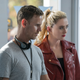 Christopher Landon and Kathryn Newton on the set of Freaky.